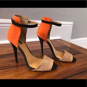 Zara color block strapy sandals